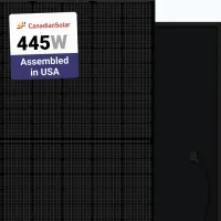 Canadian Solar 455W Solar Panel 108 Cells Black CS6.1-54TM-455-H Assembled in the USA