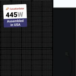 Canadian Solar 455W Solar Panel 108 Cells Black CS6.1-54TM-455-H Assembled in the USA